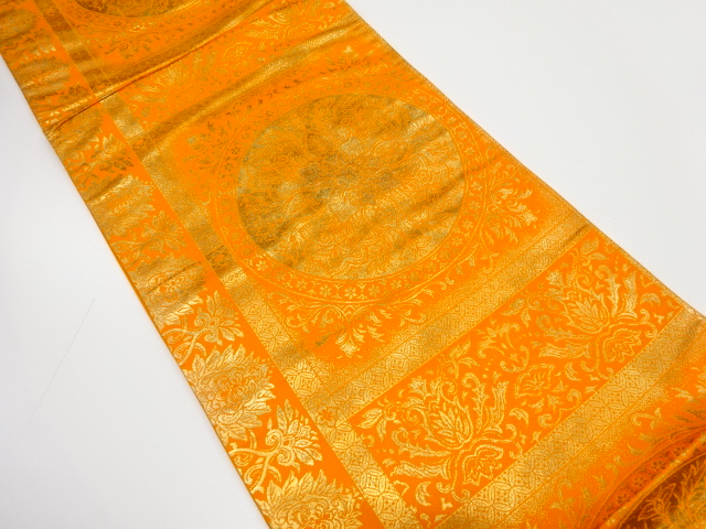 JAPANESE FUKURO OBI / WOVEN FLOWER CREST